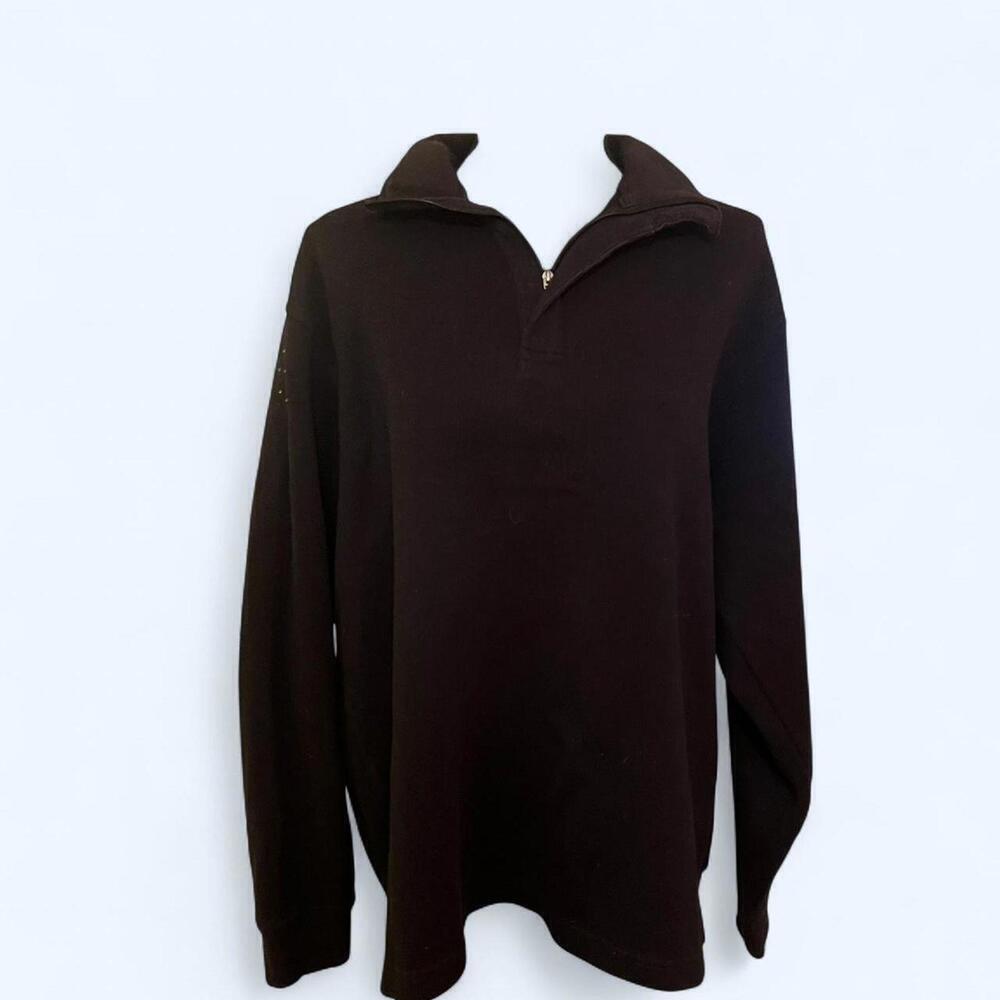 Geoffrey Beene vintage Y2K quarter zip sweatshirt Size Large - Picture 1 of 5